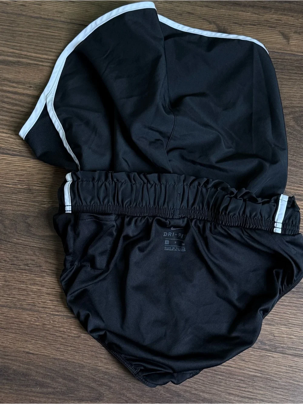 Nike Women's Black Running Shorts with White Trim Size S